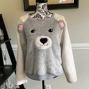 Fuzzy Bear Face Sweater
